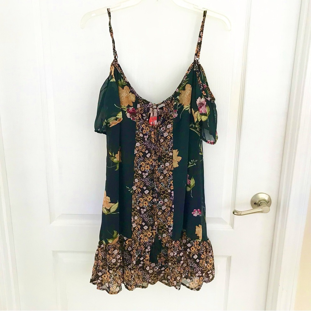✴️Chance & Destiny of Band of Gypsies Bohemian On/Off Shoulder Dress, SzS, NWT